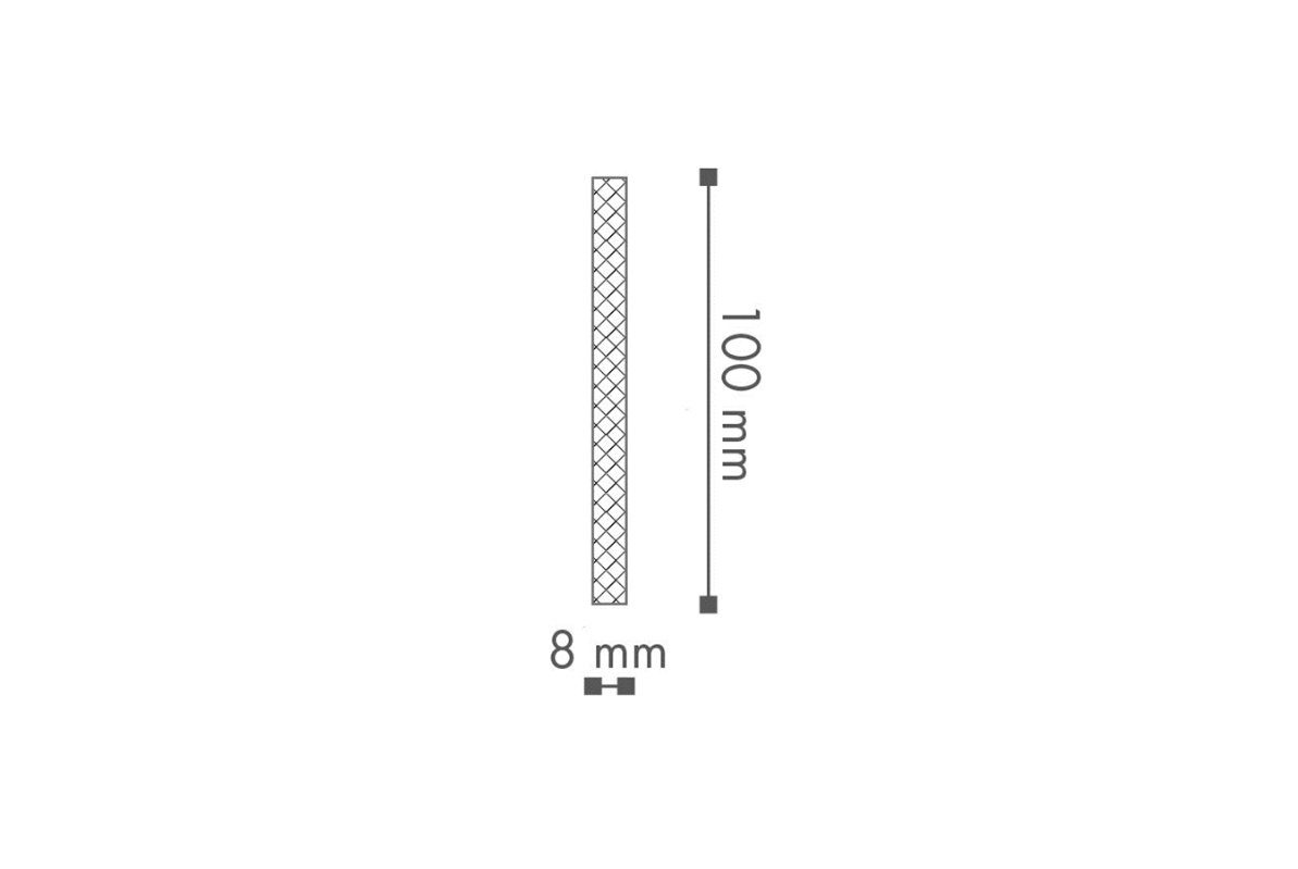 Lišta Wallstyl FL9 8 x 100