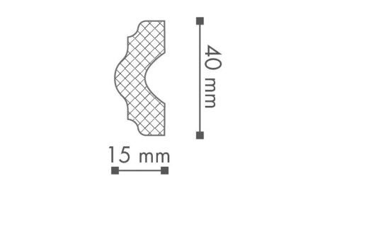 Lišta Wallstyl WL3 16 x 38